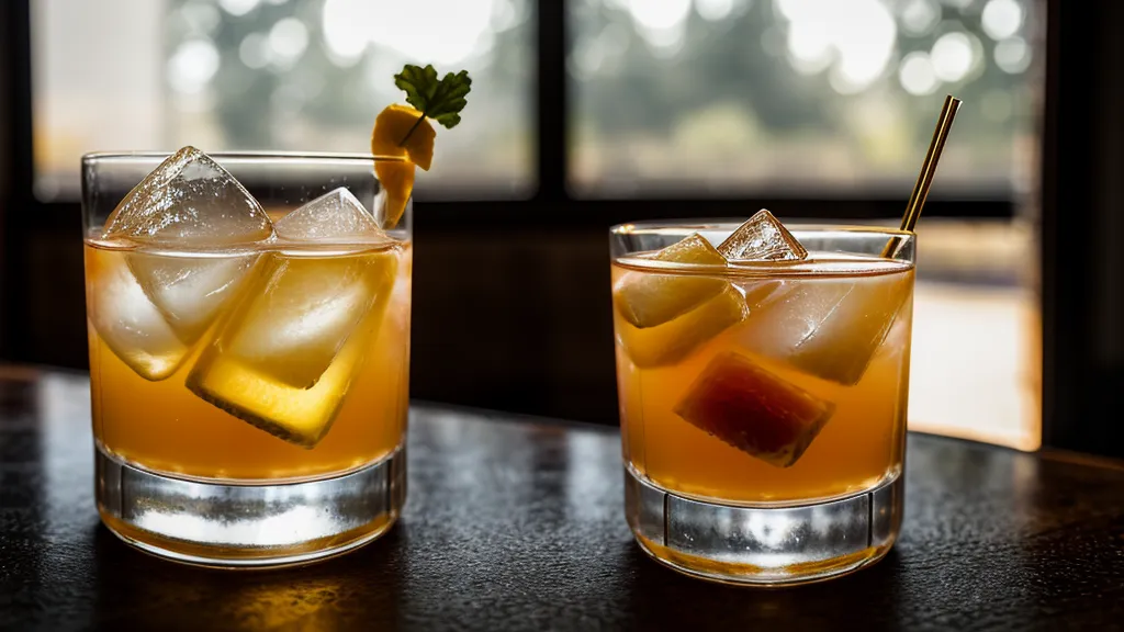 Cóctel Old Fashioned preparado con técnica aprendida en curso online