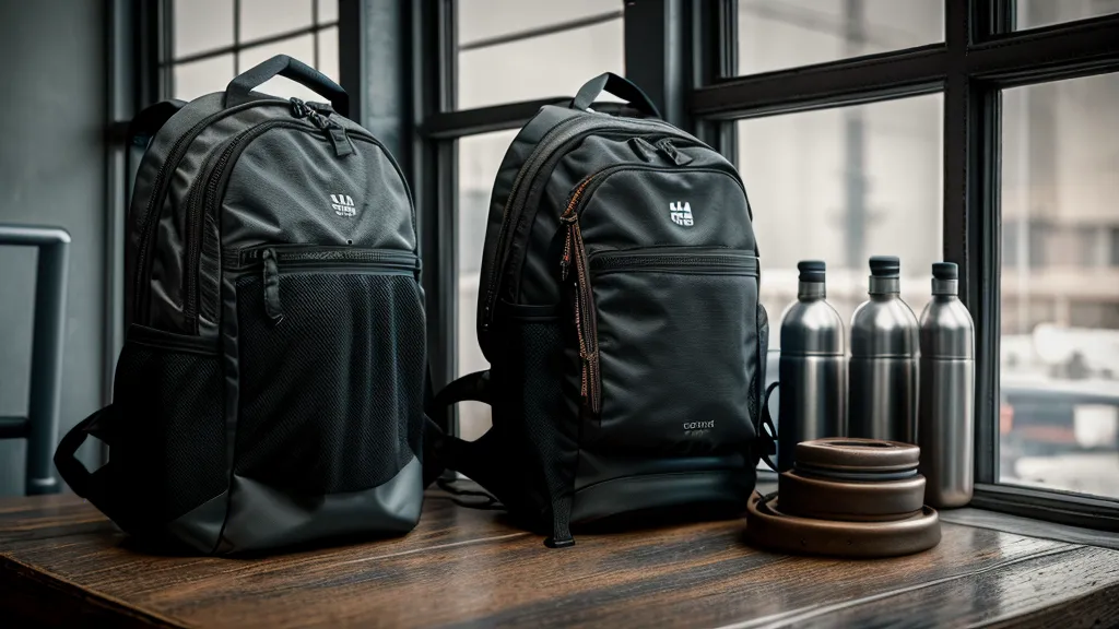 Herramientas de bartender desordenadas dentro de una mochila común