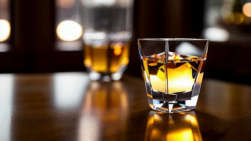 Cubo de hielo cuadrado de 2 pulgadas en un cóctel Old Fashioned